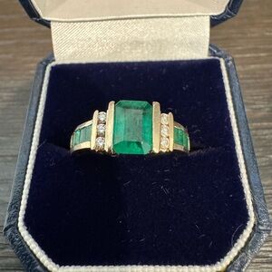 Effy Brasilica 14K Yellow Gold Emerald and Diamond Ring, 2.26 TCW